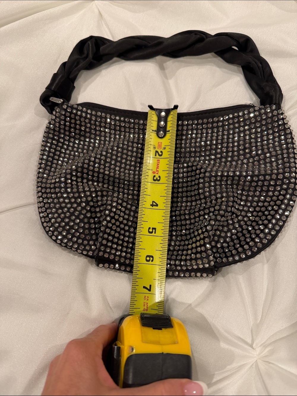 ZARA Elegant Black Rhinestone Women's Bag - Picture 7 of 7